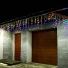 Instalatie Craciun tip perdea, 500 LED-uri multicolore, lungime 34.6 m, LED alb efect fulg nea,IP44