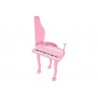 Pian electronic cu microfon pentru copii, scaun inclus, 60x40x35 cm, roz