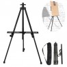 Trepied sevalet metalic pentru pictura, inaltime reglabila 50-150 cm, portabil, husa depozitare
