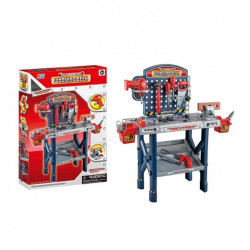 Banc de lucru pentru copii, atelier scule 55 piese, bormasina electrica, 76x52x26 cm