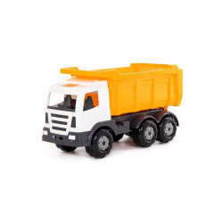 Camion jucarie copii, volan rotativ, basculanta si trapa descarcare, 67x26x36 cm