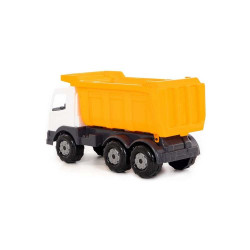 Camion jucarie copii, volan rotativ, basculanta si trapa descarcare, 67x26x36 cm