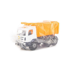 Camion jucarie copii, volan rotativ, basculanta si trapa descarcare, 67x26x36 cm