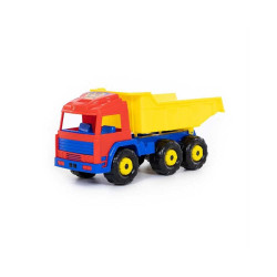 Camion de jucarie, bena basculanta, 6 roti, 70x26x32 cm