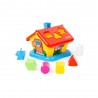 Casuta interactiva educativa, 6 forme geometrice, 21x20x18 cm