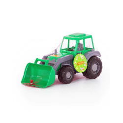 Tractor jucarie cu incarcator, cupa frontala stivuire, 36x17x18 cm