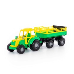 Tractor juacrie cu remorca mobila, bena rabatabila, 57x17x18 cm