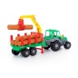 Tractor cu remorca mobila, macara, lemne transport, 61x17x25 cm