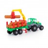 Tractor cu remorca mobila, macara, lemne transport, 61x17x25 cm