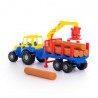 Tractor cu remorca mobila, macara, lemne transport, 61x17x25 cm