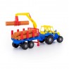 Tractor cu remorca mobila, macara, lemne transport, 61x17x25 cm