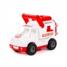 Ambulanta jucarie, grip pentru manipulare usoara, 24x14x18 cm