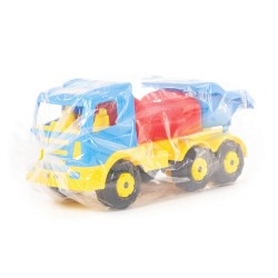 Camion fara pedale, bena basculabila, 6 roti, maner frontal si spatar, 71x26x32 cm