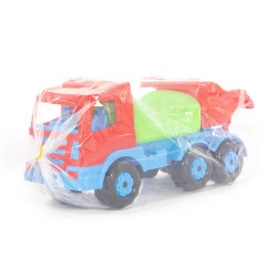 Camion fara pedale, bena basculabila, 6 roti, maner frontal si spatar, 71x26x32 cm