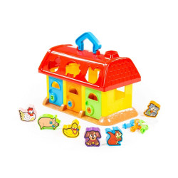 Casuta educativa, My first farm, forme animale, 28x15x18 cm