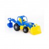 Tractor cu incarcator si excavator, jucarie copii, 28x13x16 cm