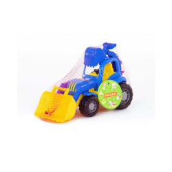 Tractor cu incarcator si excavator, jucarie copii, 28x13x16 cm