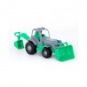 Tractor cu incarcator si excavator, jucarie copii, 28x13x16 cm