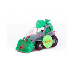 Tractor cu incarcator si excavator, jucarie copii, 28x13x16 cm