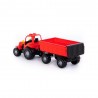 Tractor cu remorca, Hardy, 44x13x14 cm, 8 roti
