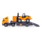 Camion trailer cu stivuitor pe platforma, palet de cuburi inclus, stivuitor cu furci mobile, 89x19x25 cm Camion trailer cu stivuitor pe platforma, palet de cuburi inclus, stivuitor cu furci mobile, 89x19x25 cm