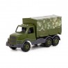 Camion militar jucarie, cu prelata, obloane detasabile, 44x16x22 cm