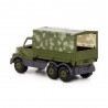 Camion militar jucarie, cu prelata, obloane detasabile, 44x16x22 cm