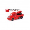 Masina pompieri jucarie, macara, scara extensibila, suport rotativ 360 grade, 82x19x37 cm
