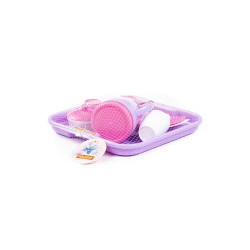 Set ceai jucarie, cescute cafea cu tavita, 12 accesorii joaca bucatarie