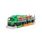 Camion trailer jucarie, incarcatura de lemne, macara extensibila, 77x19x25 cm