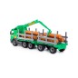Camion trailer jucarie, incarcatura de lemne, macara extensibila, 77x19x25 cm