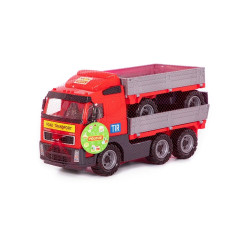 Camion jucarie cu remorca, obloane rabatabile, Volvo PowerTruck, 77x19x25 cm