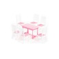 Set masa si scaune pentru papusi, 7 piese, 21x12x6 cm Set masa si scaune pentru papusi, 7 piese, 21x12x6 cm