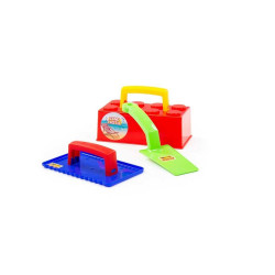 Set unelte zidarie jucarie, 3 piese colorate, 27x13x15 cm