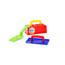 Set unelte zidarie jucarie, 3 piese colorate, 27x13x15 cm