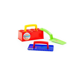 Set unelte zidarie jucarie, 3 piese colorate, 27x13x15 cm
