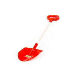 Lopatica din plastic, maner confectionat din lemn, diverse culori, 60x16x5 cm