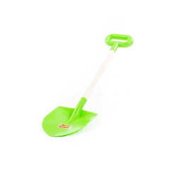 Lopatica din plastic, maner confectionat din lemn, diverse culori, 60x16x5 cm