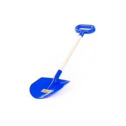 Lopatica din plastic, maner confectionat din lemn, diverse culori, 60x16x5 cm