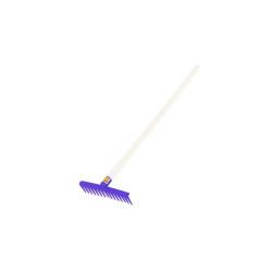 Grebla de jucarie, maner din lemn, 67x21x7 cm, culori diverse