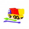 Camion pentru nisip, multicolor, lopata si grebla incluse, 67x26x36 cm