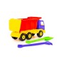 Camion pentru nisip, multicolor, lopata si grebla incluse, 67x26x36 cm