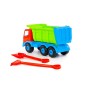 Camion pentru nisip, multicolor, lopata si grebla incluse, 67x26x36 cm