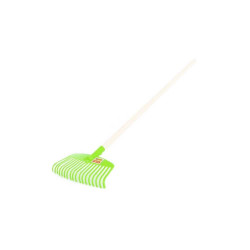Grebla jucarie din plastic cu maner de lemn, 78x27x4 cm