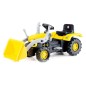 Tractor excavator, cu pedale si remorca, volan mobil, 183x54x45 cm