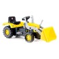 Tractor excavator, cu pedale si remorca, volan mobil, 183x54x45 cm
