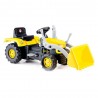 Tractor excavator, cu pedale si remorca, volan mobil, 183x54x45 cm