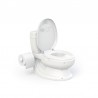 Olita tip WC, suport hartie igienica, buton de tras apa cu sunet, 28x39x38cm, alb