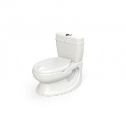 Olita tip WC, suport hartie igienica, buton de tras apa cu sunet, 28x39x38cm, alb