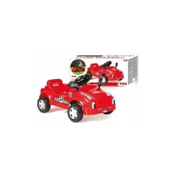 Masina de curse, cu pedale si volan, rosie, 32x79x49 cm